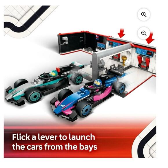 LEGO City F1 Garage w/ Mercedes-AMG & Alpine Cars Set 60444 - Picture 4 of 5